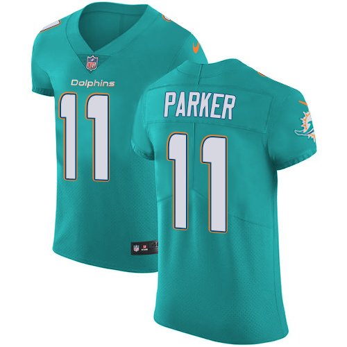 Nike Dolphins #11 DeVante Parker Aqua Green Team Color Men's Stitched NFL Vapor Untouchable Elite Jersey Nike Dolphins #11 DeVante Parker Aqua Green Team Color Men's Stitched NFL Vapor Untouchable Elite Jersey