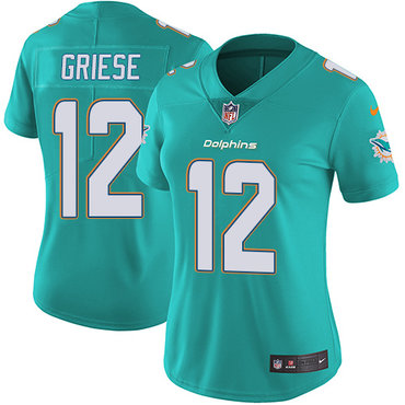Nike Dolphins #12 Bob Griese Aqua Green Team Color Women's Stitched NFL Vapor Untouchable Limited Jersey Nike Dolphins #12 Bob Griese Aqua Green Team Color Women's Stitched NFL Vapor Untouchable Limited Jersey