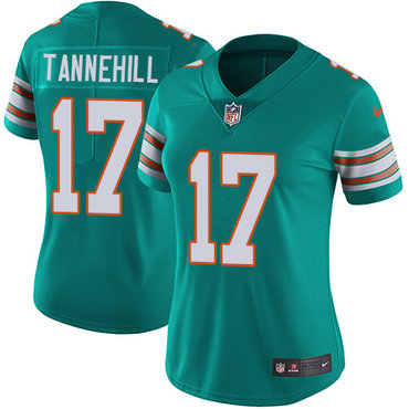 Nike Dolphins #17 Ryan Tannehill Aqua Green Alternate Women's Stitched NFL Vapor Untouchable Limited Jersey Nike Dolphins #17 Ryan Tannehill Aqua Green Alternate Women's Stitched NFL Vapor Untouchable Limited Jersey