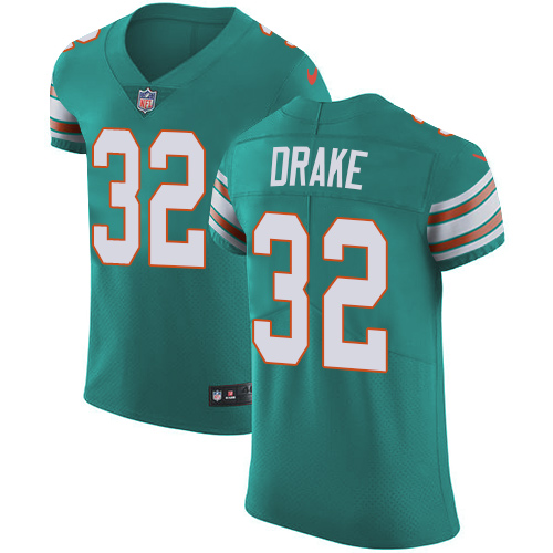 Nike Dolphins #32 Kenyan Drake Aqua Green Alternate Men's Stitched NFL Vapor Untouchable Elite Jersey Nike Dolphins #32 Kenyan Drake Aqua Green Alternate Men's Stitched NFL Vapor Untouchable Elite Jersey