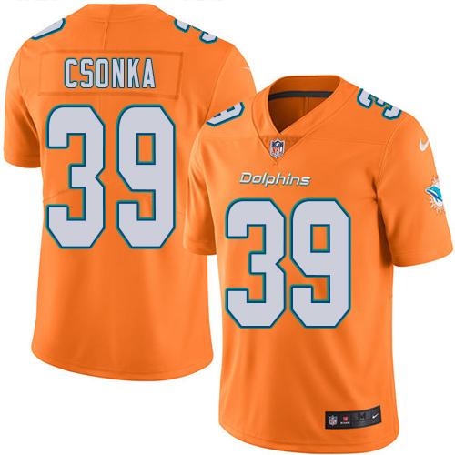 Nike Dolphins #39 Larry Csonka Orange Youth Stitched NFL Limited Rush Jersey Nike Dolphins #39 Larry Csonka Orange Youth Stitched NFL Limited Rush Jersey