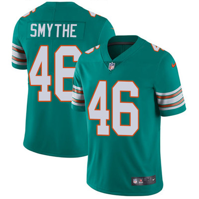 Nike Dolphins #46 Durham Smythe Aqua Green Alternate Men's Stitched NFL Vapor Untouchable Limited Jersey Nike Dolphins #46 Durham Smythe Aqua Green Alternate Men's Stitched NFL Vapor Untouchable Limited Jersey