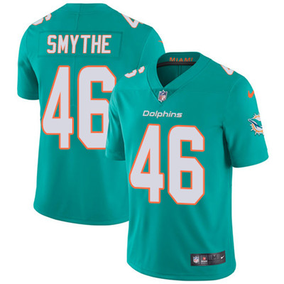 Nike Dolphins #46 Durham Smythe Aqua Green Team Color Men's Stitched NFL Vapor Untouchable Limited Jersey Nike Dolphins #46 Durham Smythe Aqua Green Team Color Men's Stitched NFL Vapor Untouchable Limited Jersey