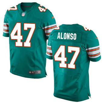 Nike Dolphins #47 Kiko Alonso Aqua Green Alternate Men's Stitched NFL Elite Jersey