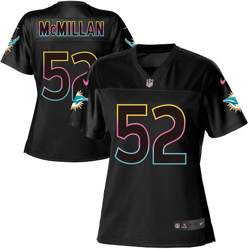 Nike Dolphins #52 Raekwon McMillan Black Women's NFL Fashion Game Jersey Nike Dolphins #52 Raekwon McMillan Black Women's NFL Fashion Game Jersey