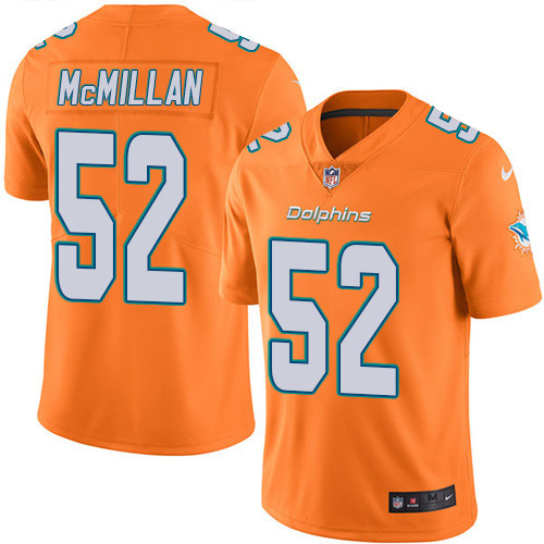 Nike Dolphins #52 Raekwon McMillan Orange Youth Stitched NFL Limited Rush Jersey Nike Dolphins #52 Raekwon McMillan Orange Youth Stitched NFL Limited Rush Jersey