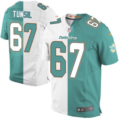 Nike Dolphins #67 Laremy Tunsil Aqua Green White Men's Stitched NFL Elite Split Jersey Nike Dolphins #67 Laremy Tunsil Aqua Green White Men's Stitched NFL Elite Split Jersey