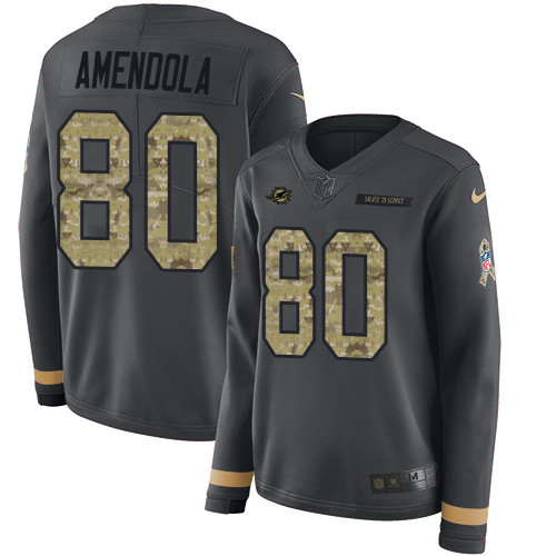 Nike Dolphins #80 Danny Amendola Anthracite Salute to Service