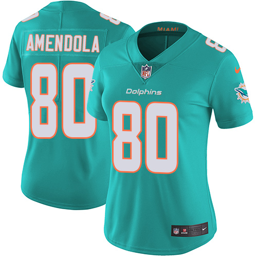 Nike Dolphins #80 Danny Amendola Aqua Green Team Color Women's Stitched NFL Vapor Untouchable Limited Jersey Nike Dolphins #80 Danny Amendola Aqua Green Team Color Women's Stitched NFL Vapor Untouchable Limited Jersey
