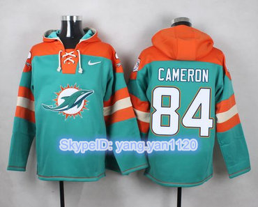 Nike Dolphins #84 Jordan Cameron Aqua Green Player Pullover NFL Hoodie Nike Dolphins #84 Jordan Cameron Aqua Green Player Pullover NFL Hoodie
