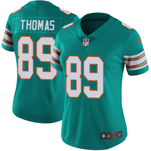 Nike Dolphins #89 Julius Thomas Aqua Green Alternate Women's Stitched NFL Vapor Untouchable Limited Jersey Nike Dolphins #89 Julius Thomas Aqua Green Alternate Women's Stitched NFL Vapor Untouchable Limited Jersey