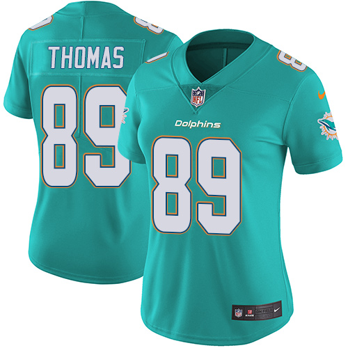 Nike Dolphins #89 Julius Thomas Aqua Green Team Color Women's Stitched NFL Vapor Untouchable Limited Jersey Nike Dolphins #89 Julius Thomas Aqua Green Team Color Women's Stitched NFL Vapor Untouchable Limited Jersey