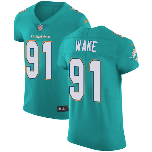 Nike Dolphins #91 Cameron Wake Aqua Green Team Color Men's Stitched NFL Vapor Untouchable Elite Jersey Nike Dolphins #91 Cameron Wake Aqua Green Team Color Men's Stitched NFL Vapor Untouchable Elite Jersey