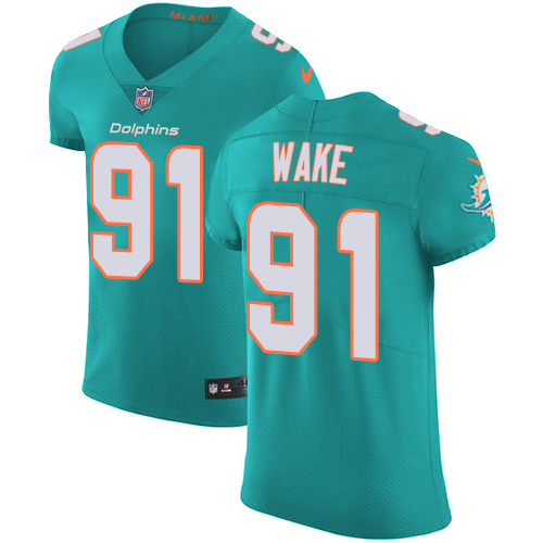Nike Dolphins #91 Cameron Wake Aqua Green Team Color Men's Stitched NFL Vapor Untouchable Elite Jersey Nike Dolphins #91 Cameron Wake Aqua Green Team Color Men's Stitched NFL Vapor Untouchable Elite Jersey