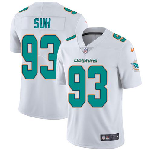Nike Dolphins #93 Ndamukong Suh White Youth Stitched NFL Vapor Untouchable Limited Jersey Nike Dolphins #93 Ndamukong Suh White Youth Stitched NFL Vapor Untouchable Limited Jersey