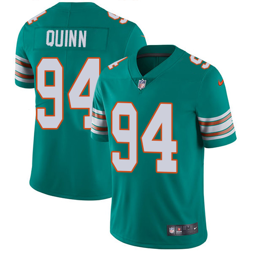 Nike Dolphins #94 Robert Quinn Aqua Green Alternate Men's Stitched NFL Vapor Untouchable Limited Jersey Nike Dolphins #94 Robert Quinn Aqua Green Alternate Men's Stitched NFL Vapor Untouchable Limited Jersey