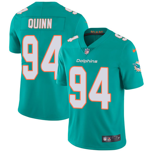 Nike Dolphins #94 Robert Quinn Aqua Green Team Color Men's Stitched NFL Vapor Untouchable Limited Jersey Nike Dolphins #94 Robert Quinn Aqua Green Team Color Men's Stitched NFL Vapor Untouchable Limited Jersey
