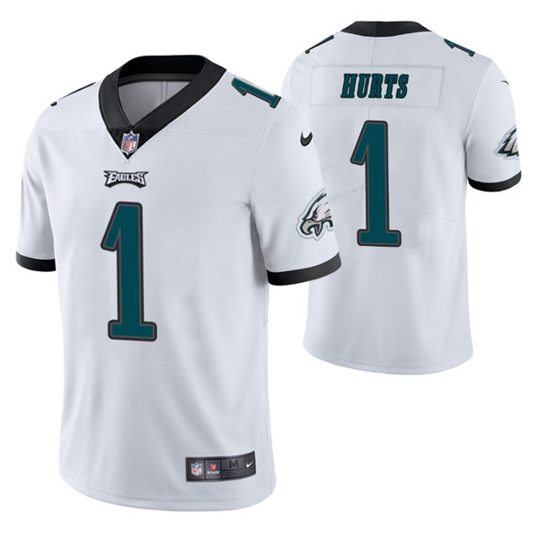 Nike Eagles #1 Jalen Hurts White Men's Stitched NFL Vapor Untouchable Limited Jersey Nike Eagles #1 Jalen Hurts White Men's Stitched NFL Vapor Untouchable Limited Jersey