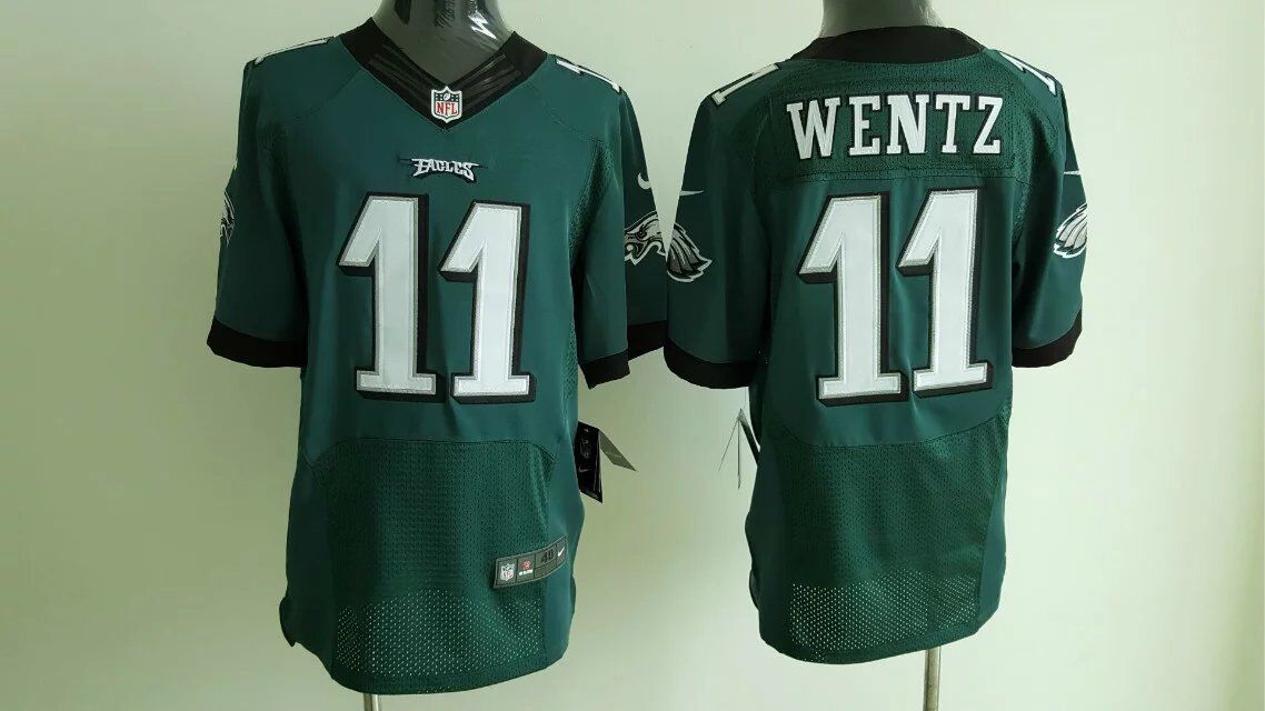 Nike Eagles #11 Carson Wentz Men's Stitched NFL New Elite Jersey