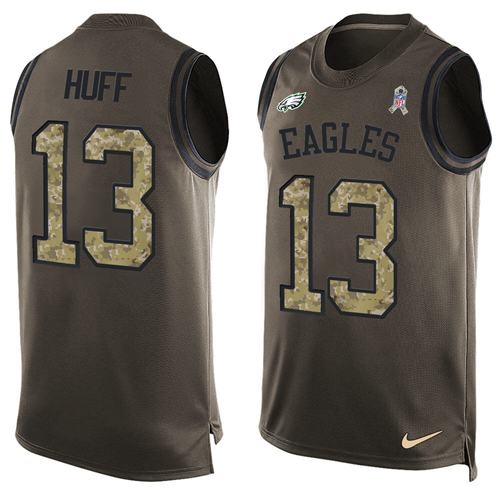 Nike Eagles #13 Josh Huff Green Men's Stitched NFL Limited Salute To Service Tank Top Jersey Nike Eagles #13 Josh Huff Green Men's Stitched NFL Limited Salute To Service Tank Top Jersey