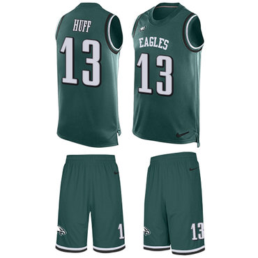Nike Eagles #13 Josh Huff Midnight Green Team Color Men's Stitched NFL Limited Tank Top Suit Jersey