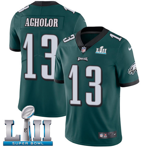 Nike Eagles #13 Nelson Agholor Midnight Green Team Color Super Bowl LII Youth Stitched NFL Vapor Untouchable Limited Jersey Nike Eagles #13 Nelson Agholor Midnight Green Team Color Super Bowl LII Youth Stitched NFL Vapor Untouchable Limited Jersey