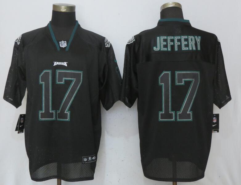 Nike Eagles #17 Alshon Jeffery Black Lights Out Elite Jersey Nike Eagles #17 Alshon Jeffery Black Lights Out Elite Jersey