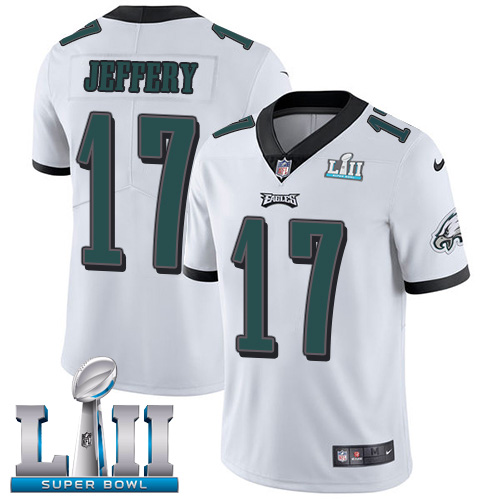 Nike Eagles #17 Alshon Jeffery White Super Bowl LII Youth Stitched NFL Vapor Untouchable Limited Jersey Nike Eagles #17 Alshon Jeffery White Super Bowl LII Youth Stitched NFL Vapor Untouchable Limited Jersey