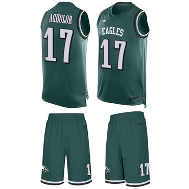 Nike Eagles #17 Nelson Agholor Midnight Green Team Color Men's Stitched NFL Limited Tank Top Suit Jersey