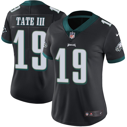 Nike Eagles #19 Golden Tate III Black Alternate Women's Stitched NFL Vapor Untouchable Limited Jersey Nike Eagles #19 Golden Tate III Black Alternate Women's Stitched NFL Vapor Untouchable Limited Jersey