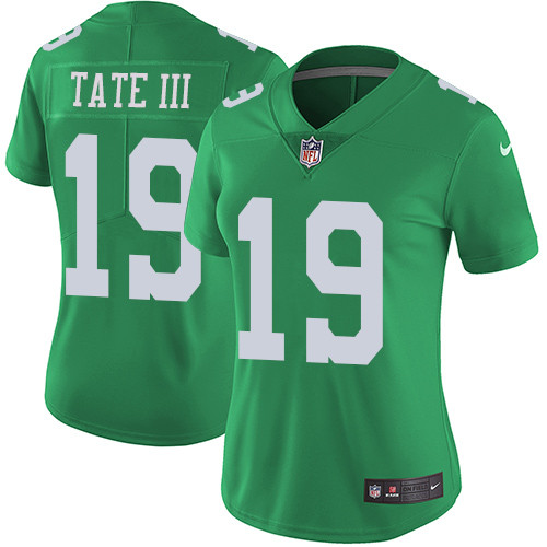 Nike Eagles #19 Golden Tate III Green Women's Stitched NFL Limited Rush Jersey Nike Eagles #19 Golden Tate III Green Women's Stitched NFL Limited Rush Jersey