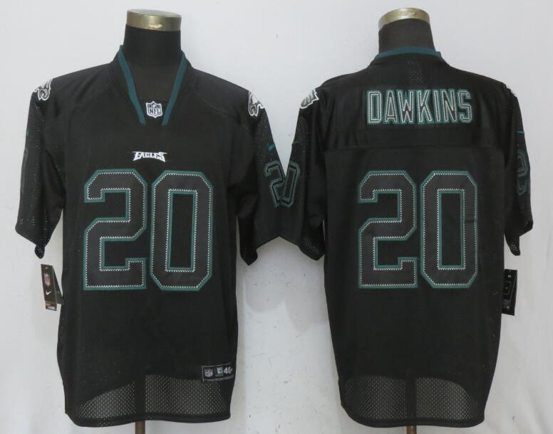 Nike Eagles #20 Brian Dawkins Black Lights Out Elite Jersey