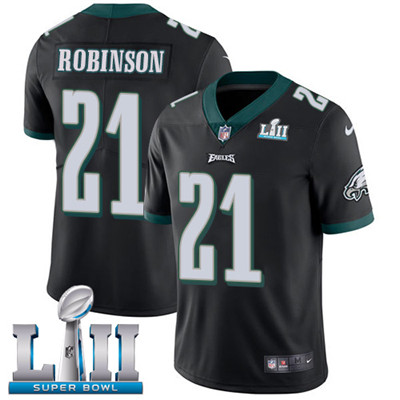 Nike Eagles #21 Patrick Robinson Black Alternate Super Bowl LII Youth Stitched NFL Vapor Untouchable Limited Jersey