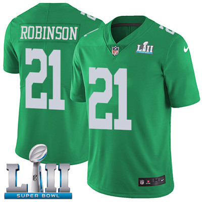 Nike Eagles #21 Patrick Robinson Green Super Bowl LII Youth Stitched NFL Limited Rush Jersey Nike Eagles #21 Patrick Robinson Green Super Bowl LII Youth Stitched NFL Limited Rush Jersey