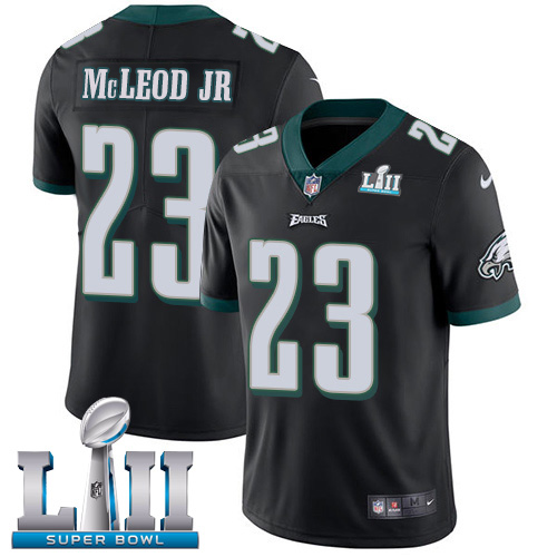 Nike Eagles #23 Rodney McLeod Jr Black Alternate Super Bowl LII Men's Stitched NFL Vapor Untouchable Limited Jersey Nike Eagles #23 Rodney McLeod Jr Black Alternate Super Bowl LII Men's Stitched NFL Vapor Untouchable Limited Jersey