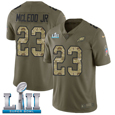 Nike Eagles #23 Rodney McLeod Jr Olive Camo Super Bowl LII Youth Stitched NFL Limited 2017 Salute to Service Jersey Nike Eagles #23 Rodney McLeod Jr Olive Camo Super Bowl LII Youth Stitched NFL Limited 2017 Salute to Service Jersey