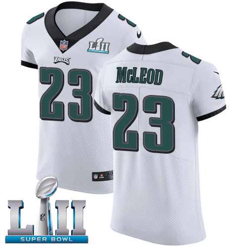 Nike Eagles #23 Rodney McLeod White Super Bowl LII Men's Stitched NFL Vapor Untouchable Elite Jersey