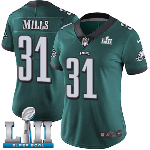 Nike Eagles #31 Jalen Mills Midnight Green Team Color Super Bowl LII Women's Stitched NFL Vapor Untouchable Limited Jersey Nike Eagles #31 Jalen Mills Midnight Green Team Color Super Bowl LII Women's Stitched NFL Vapor Untouchable Limited Jersey
