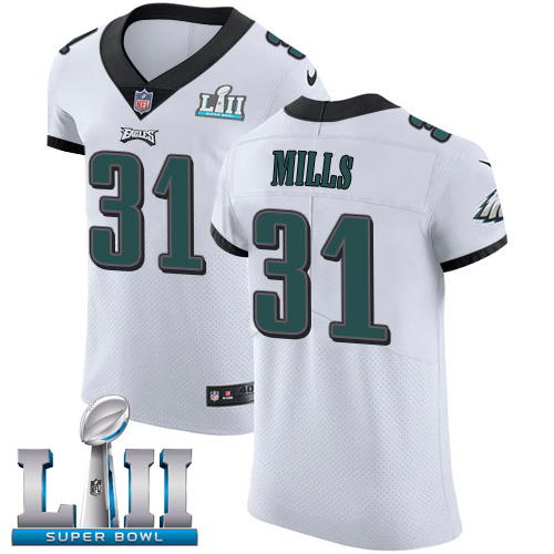 Nike Eagles #31 Jalen Mills White Super Bowl LII Men's Stitched NFL Vapor Untouchable Elite Jersey Nike Eagles #31 Jalen Mills White Super Bowl LII Men's Stitched NFL Vapor Untouchable Elite Jersey