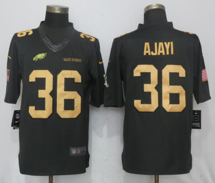 Nike Eagles #36 Jay Ajayi Anthracite Gold Salute To Service Limited Jersey Nike Eagles #36 Jay Ajayi Anthracite Gold Salute To Service Limited Jersey