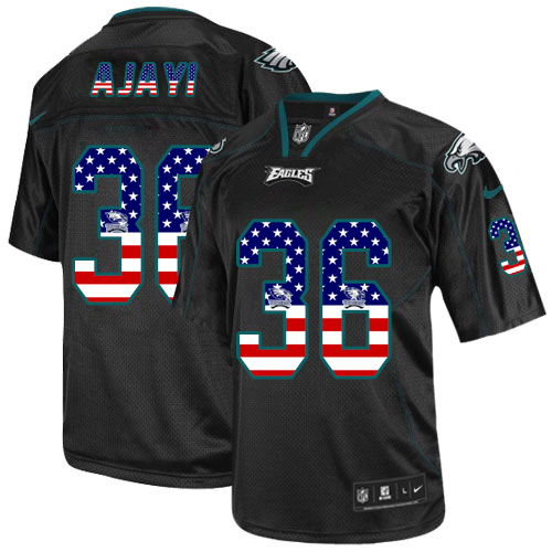 Nike Eagles #36 Jay Ajayi Black Men's Stitched NFL Elite USA Flag Fashion Jersey Nike Eagles #36 Jay Ajayi Black Men's Stitched NFL Elite USA Flag Fashion Jersey