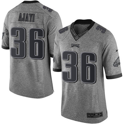 Nike Eagles #36 Jay Ajayi Gray Men's Stitched NFL Limited Gridiron Gray Jersey