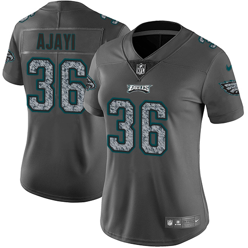 Nike Eagles #36 Jay Ajayi Gray Static Women's NFL Vapor Untouchable Game Jersey