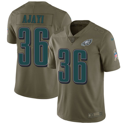 Nike Eagles #36 Jay Ajayi Olive Men's Stitched NFL Limited 2017 Salute To Service Jersey
