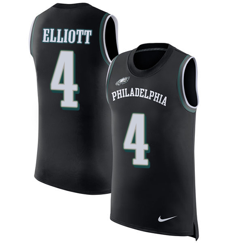 Nike Eagles #4 Jake Elliott Black Alternate Men's Stitched NFL Limited Rush Tank Top Jersey Nike Eagles #4 Jake Elliott Black Alternate Men's Stitched NFL Limited Rush Tank Top Jersey