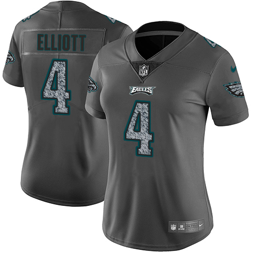 Nike Eagles #4 Jake Elliott Gray Static Women's NFL Vapor Untouchable Game Jersey