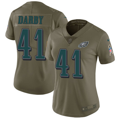 Nike Eagles #41 Ronald Darby Olive Women's Stitched NFL Limited 2017 Salute to Service Jersey Nike Eagles #41 Ronald Darby Olive Women's Stitched NFL Limited 2017 Salute to Service Jersey