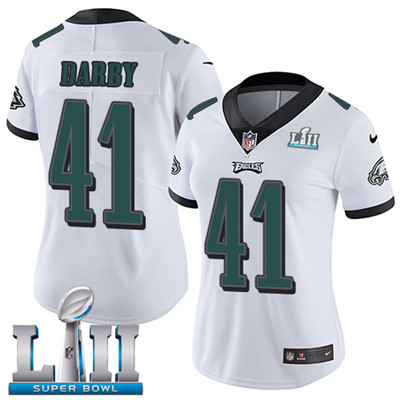 Nike Eagles #41 Ronald Darby White Super Bowl LII Women's Stitched NFL Vapor Untouchable Limited Jersey Nike Eagles #41 Ronald Darby White Super Bowl LII Women's Stitched NFL Vapor Untouchable Limited Jersey