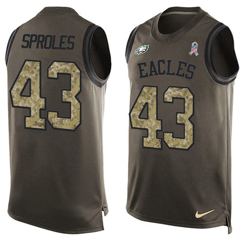 Nike Eagles #43 Darren Sproles Green Men's Stitched NFL Limited Salute To Service Tank Top Jersey Nike Eagles #43 Darren Sproles Green Men's Stitched NFL Limited Salute To Service Tank Top Jersey