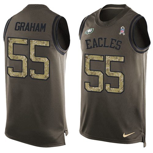 Nike Eagles #55 Brandon Graham Green Men's Stitched NFL Limited Salute To Service Tank Top Jersey Nike Eagles #55 Brandon Graham Green Men's Stitched NFL Limited Salute To Service Tank Top Jersey